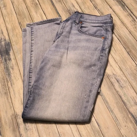 Gap Womens 1969 Best Girlfriend Distressed Jeans Straight Leg Sz 27 - Picture 5 of 7